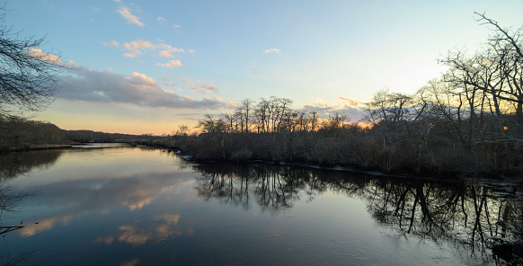 The Carmans River is located in Shirley, Suffolk County, Long Island NY.  It flows under Montauk Highway from Wertheim National Wildlife Refuge.