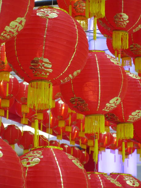istock Bright Red Chinese New Year Lanterns 2020 1205408792