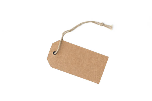 istock price tag or label with thread isolated white background. 1205410257