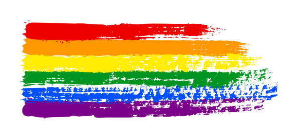 istock Grunge LGBT pride flag. Abstract rainbow flag texture hand drawn with a ink. Vector Multicolored background 1205411349