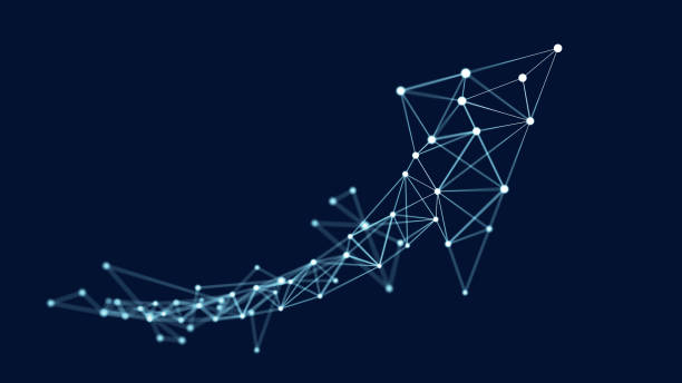 Blockchain Network Polygon Upward Arrow Sign