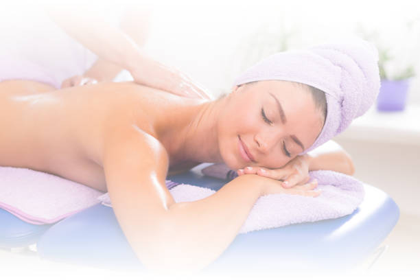 istock Young woman on massage therapy 1205413775