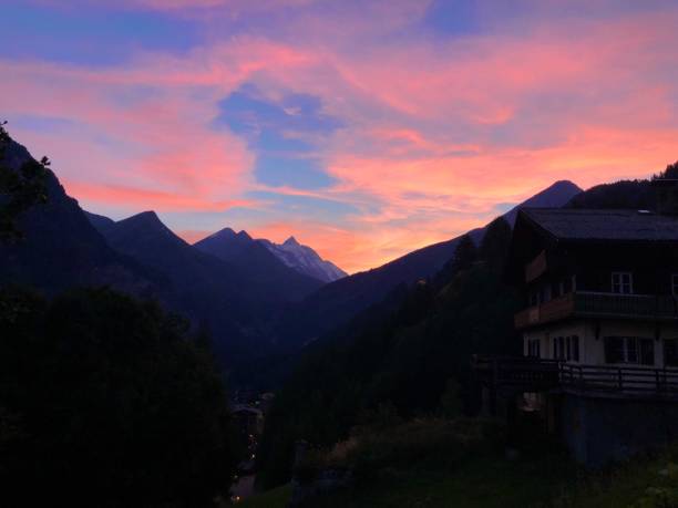 istock Sunset in Heiligenblut Village, Austrian Alps 1205416464