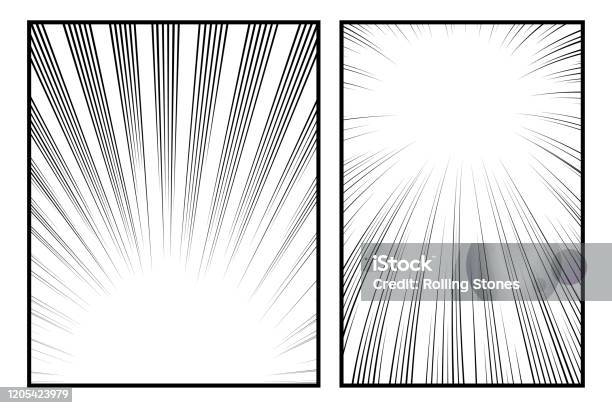 Radial Line Drawing Action Speed Lines Stripes Stock Illustration -  Download Image Now - Manga Style, Abstract, Backgrounds - iStock