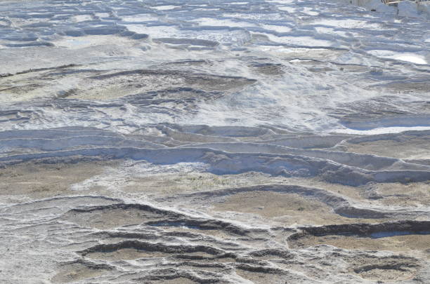 istock Beautiful pamukkale with dry travertines. 1205424132