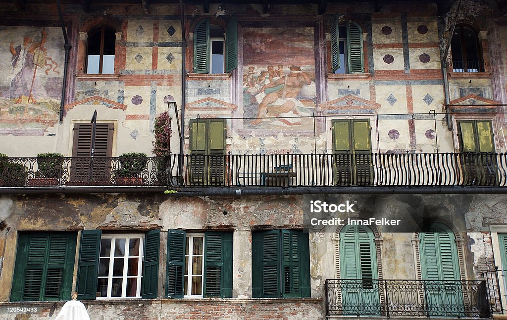 Итальянский фреска стена - Стоковые фото Антиквариат роялти-фри