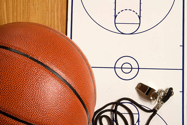 istock Basketball, Whistle and Blank Clipboard 120542533