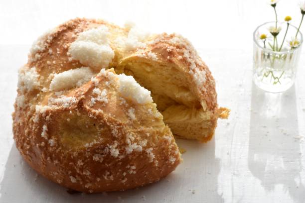 istock Tasty homemade traditional Easter cake (Sirnica/Pinca)/ Tasty sweet bread for Easter breakfast 1205428841