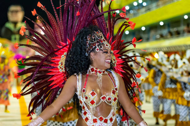 la beauté du carnaval brésilien - sambadrome photos et images de collection