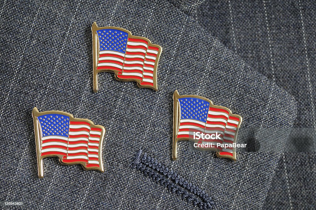 Três pinos de Bandeira - Royalty-free Bandeira dos Estados Unidos da América Foto de stock