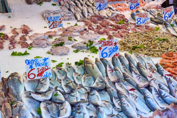 istock Fresh fish and seafood for sale 1205449228
