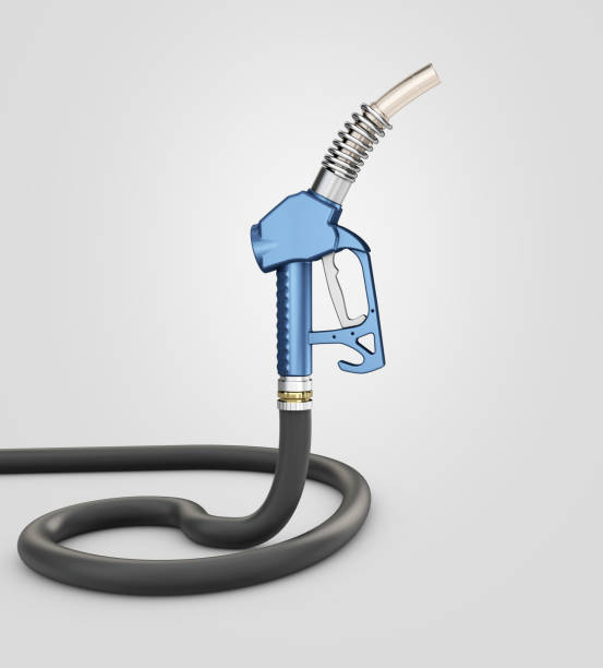 istock 3d rendering of Fuel petrol gun, clipping path include 1205452786