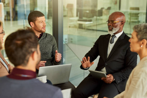 istock Every department gets to share their updates 1205452831