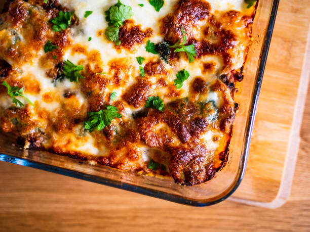 istock Pasta casserole with barbecue chicken breast, cheese and vegetables 1205455162