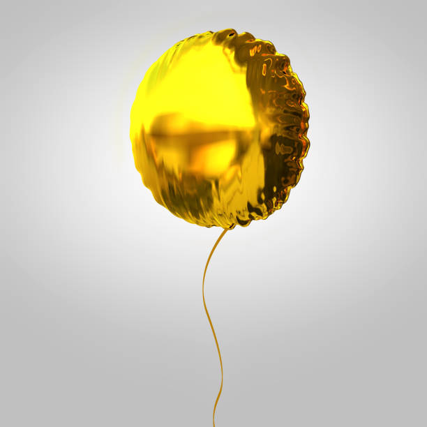istock Metallic foil gold balloon. 1205455424