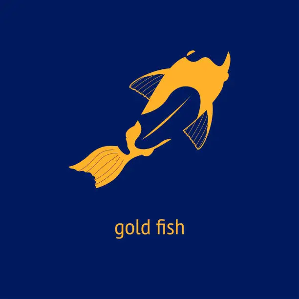 Vector illustration of goldfish illustration