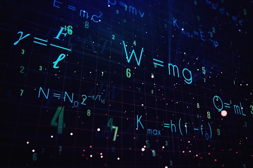 Abstract Math Vs Financial Math Abstract Math Formulas On A Dark Background Education Concept 3d ...