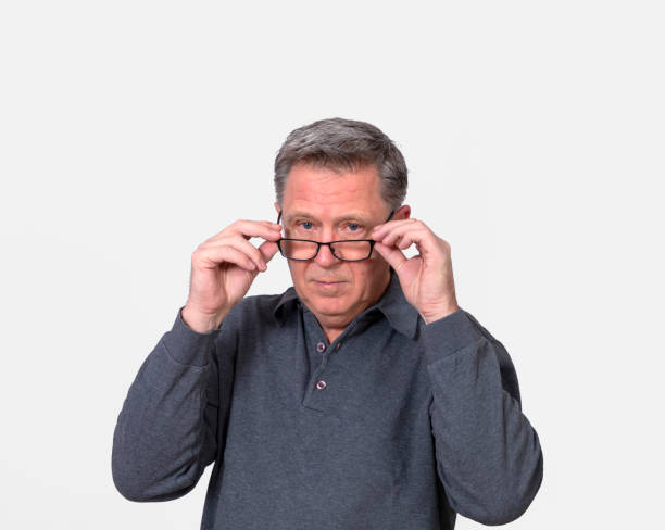 istock portrait of  critical looking mature man 1205460680