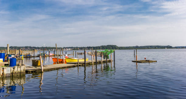 istock Panoramic view over the Schlei river in Schleswig 1205467171