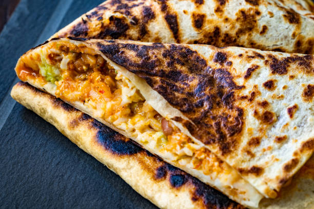 istock Quesadilla with Mexican Rice, Mozzarella,  Red Kidney Beans / Vegetarian Style. 1205467261