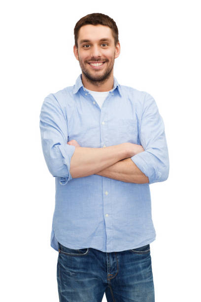 istock smiling man with crossed arms 1205470527