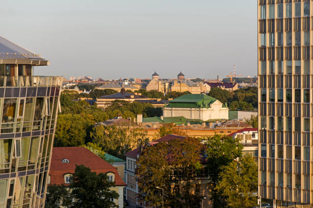 istock Panorama and aerial view of Riga city 1205472221