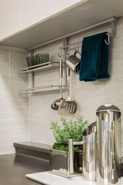 istock Closeup of interior of modern kitchen 1205472509