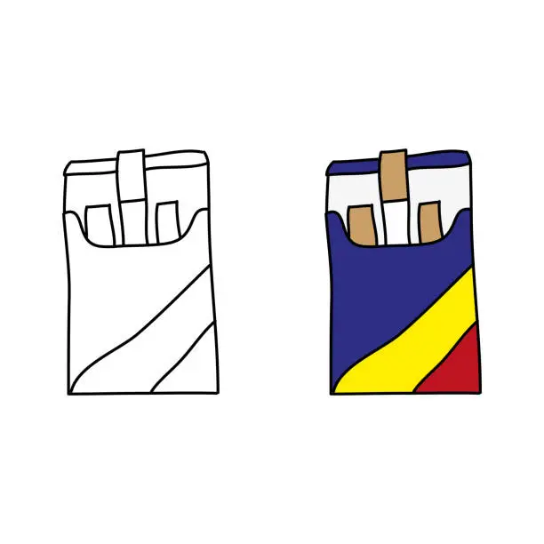 Vector illustration of cigarette 7