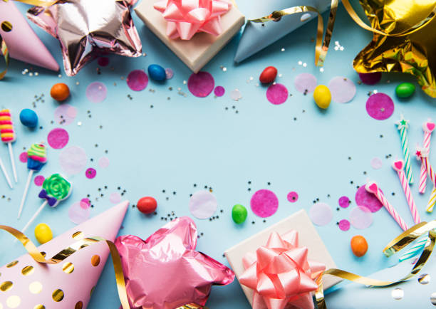 istock Happy birthday or party background 1205477745