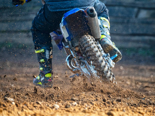 istock Motocross scene on a trail 1205480615