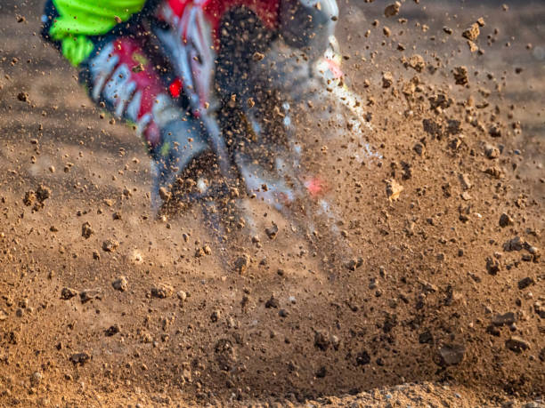 istock Motocross scene on a trail 1205480642