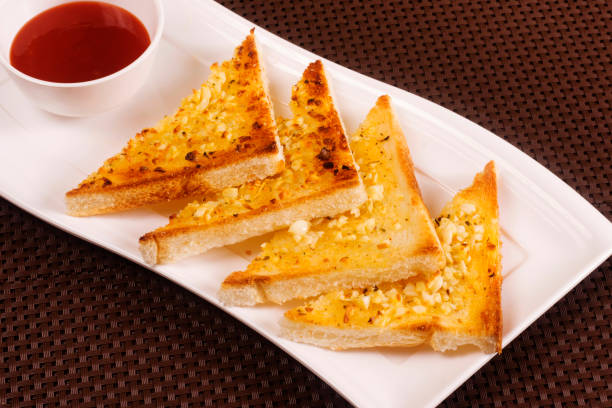 istock Garlic toasted bread with tomato sauce 1205482159
