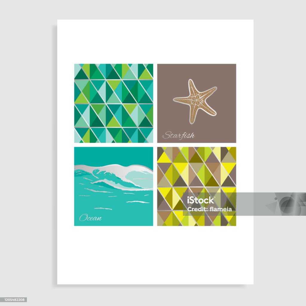 Ocean Life Catalog Design Vector Illustration Stock Illustration