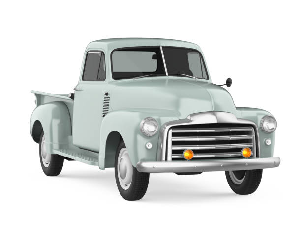 istock Vintage Pickup Truck Isolated 1205484254