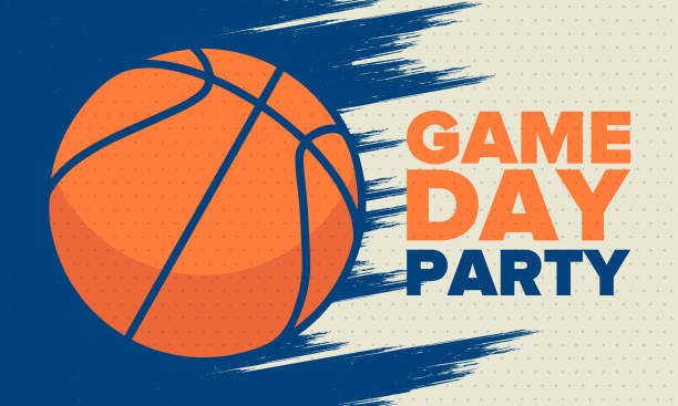March Basketball Madness. Game Day Party. Professional team championship. Playoff grid, tournament bracket. Regular season and final game. Ball for basketball. Sport poster. Vector illustration March Basketball Madness. Game Day Party. Professional team championship. Playoff grid, tournament bracket. Regular season and final game. Ball for basketball. Sport poster. Vector illustration basketball ball illustrations stock illustrations
