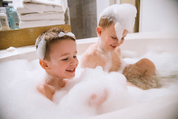 istock Boys playing in the bathtub 1205491122