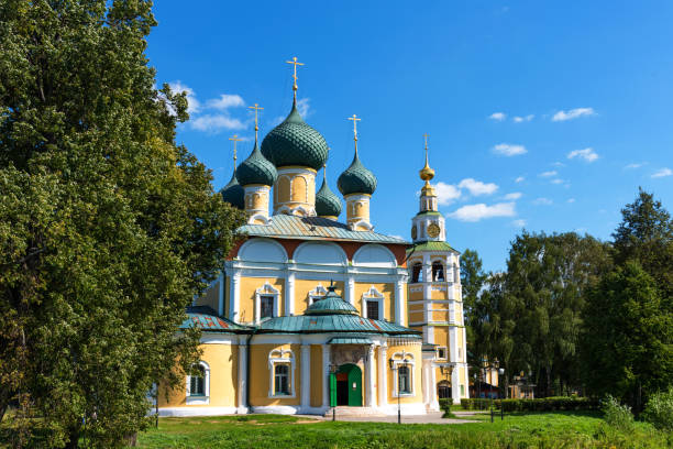 la cattedrale della trasfigurazione del cremlino a uglich, russia. - uglich foto e immagini stock