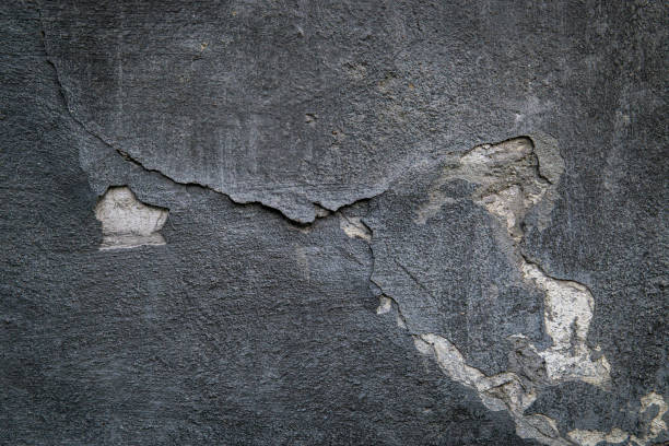 istock Street wall concrete background, cracked concrete wall 1205495755