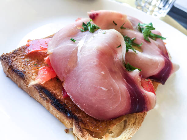 istock Bruschetta with tuna and tomato 1205496483