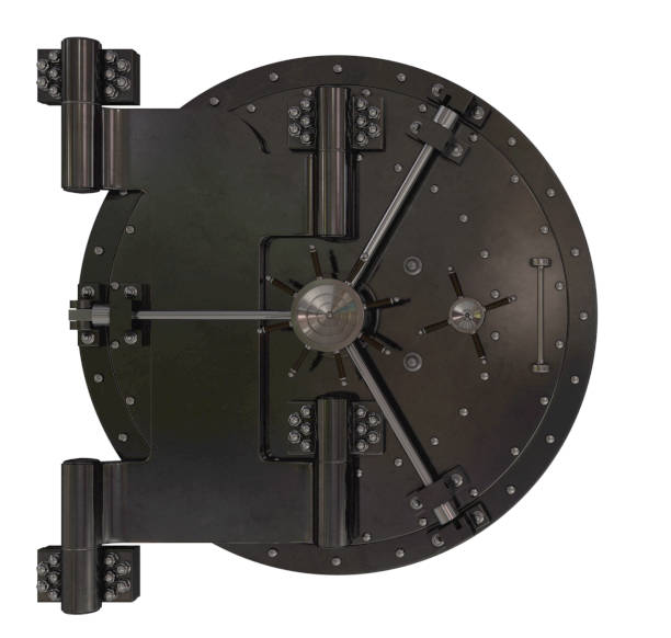 istock Render of the vault door. 3D 1205497561