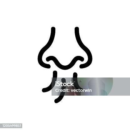 istock the smell of the icon vector. Isolated contour symbol illustration 1205499851