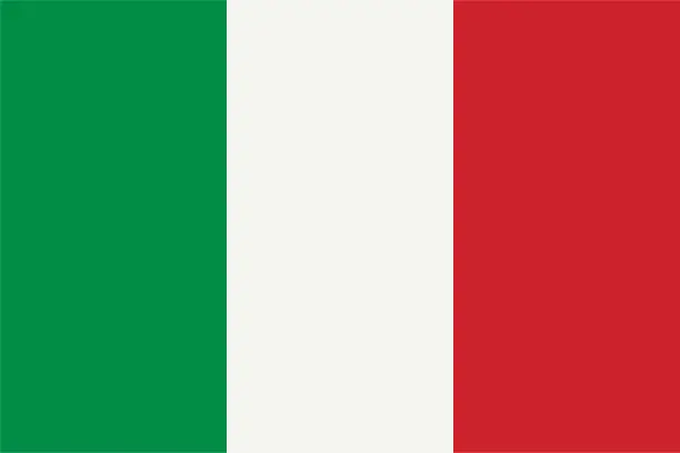 Vector illustration of Vector Italian Flag Design