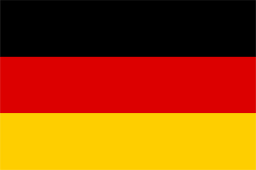Vector German Flag Design. Horizontal composition with copy space.