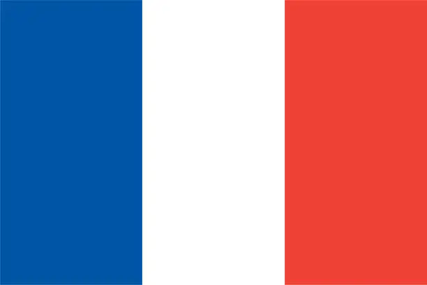 Vector illustration of Vector French Flag Design
