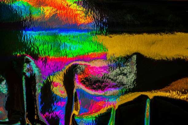 istock Aluminum foil with reflecting colors 1205503819