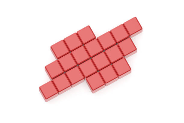 3d rendering, template mock up of letters with text for your word crossword concept, isolated on white background.