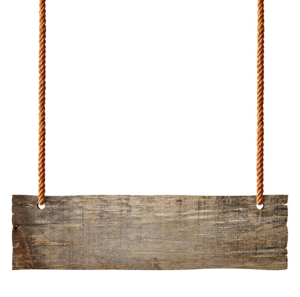 istock wooden sign chain ropesignboard signpost 1205505366