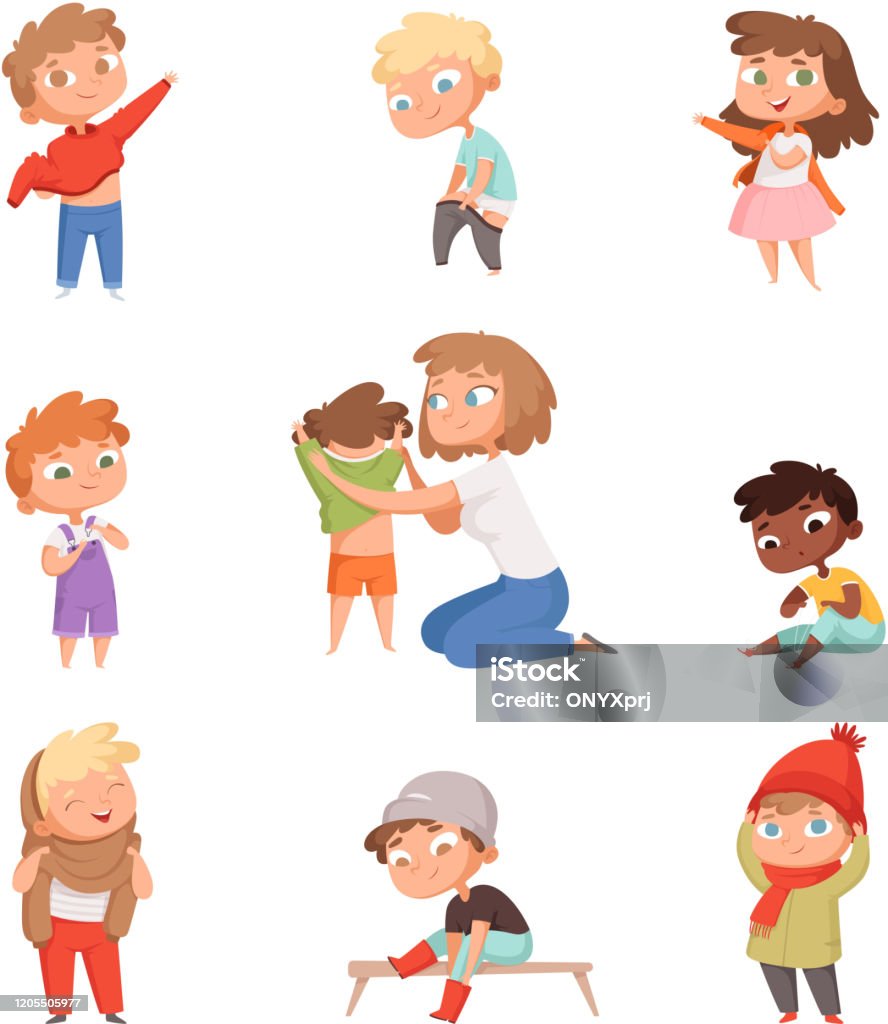 Ilustración de Vestir A Los Niños Niños Cambiando Vestidos De Ropa Y Pantalones Con Zapatos Vector Imágenes Conjunto y más Vectores Libres de Derechos de Vestirse - iStock Ilustración de Vestir A Los Niños Niños Cambiando Vestidos De Ropa Y Pantalones Con Zapatos Vector Imágenes Conjunto y más Vectores Libres de Derechos de Vestirse - iStock