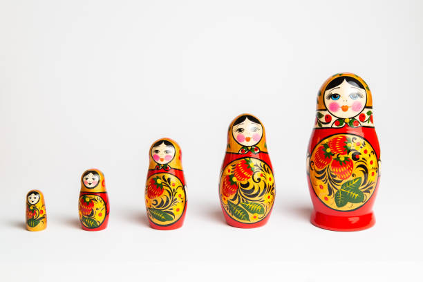 istock Russian traditional doll Matryeshka, isolated in white background. 1205506151