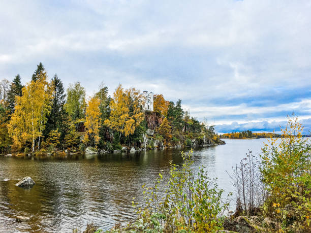 istock beautiful autumn landscape in Sunny weather 1205507355